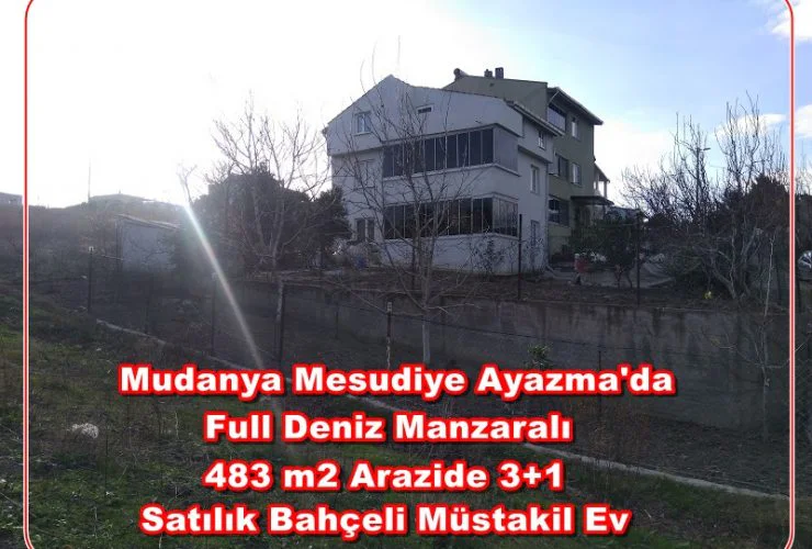 Bursa Mudanya deniz manzaralı satılık müstakil ev